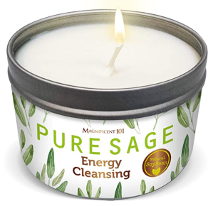 MAGNIFICENT 101 Pure White Sage Smudge Candle