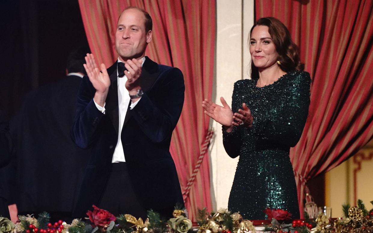 The Duke and Duchess of Cambridge applauding after watching the Royal Variety Performance at the Royal Albert Hall, London. Picture date: Thursday November 18, 2021. PA Photo. See PA story ROYAL Variety. Photo credit should read: Jonathan Brady/PA Wire - PA