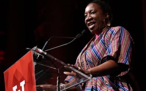 Tarana Burke, the MeToo movement founder, began using the phrase more than 10 years ago - Credit: Getty
