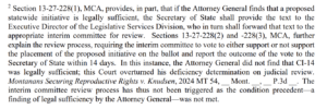 The footnote in the Supreme Court's order that says Ballot Initiative #14 does not need to go through a legislative committee review. (Screenshot via order)