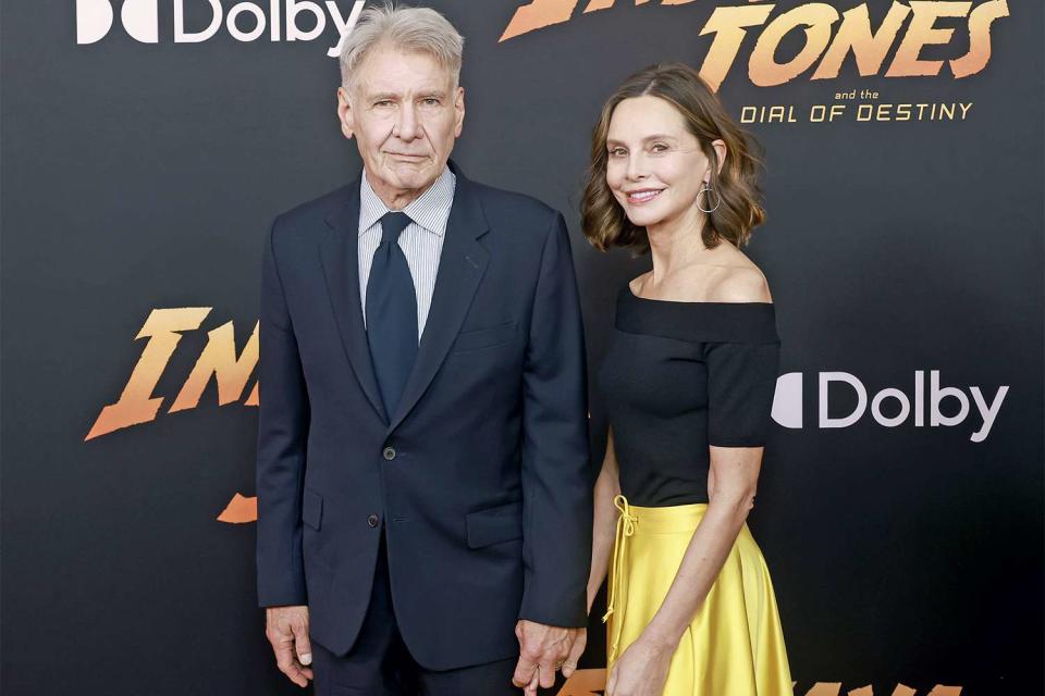 <p>Emma McIntyre/GA/The Hollywood Reporter via Getty</p> Harrison Ford and Calista Flockhart