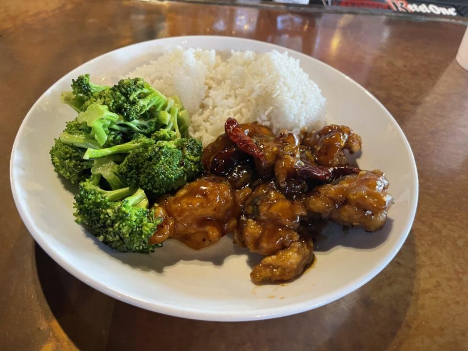 General Tso's chicken from Pat & Gracie's