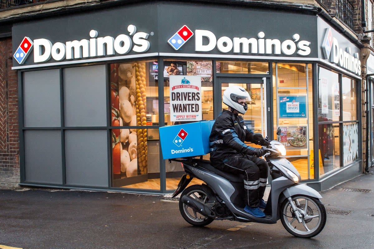 Domino’s UK said more customers are using its app than its other online order services (Domino’s/PA) (PA Media)