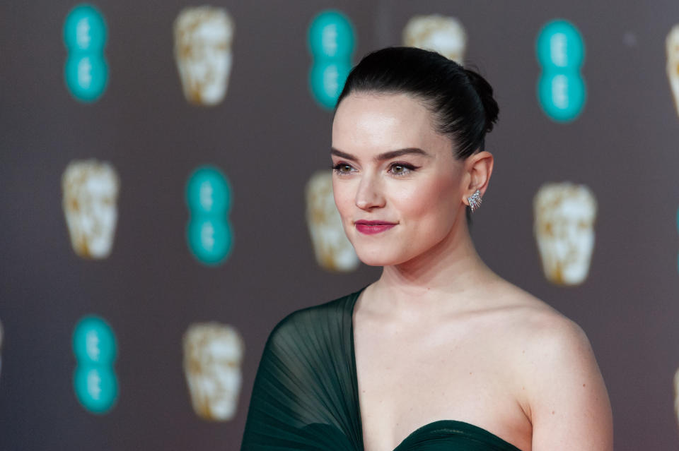 Daisy Ridley attends the EE British Academy Film Awards ceremony at the Royal Albert Hall on 02 February, 2020. (Credit: Wiktor Szymanowicz/Barcroft Media via Getty Images)