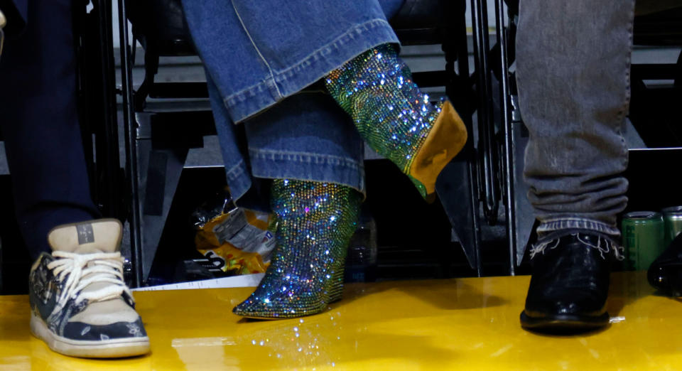 A closer look at Jennifer Lopez' boots. 
