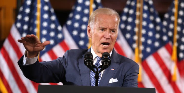 Vice President Joe Biden rallies supporters for Hillary Clinton, in Orlando, Fla., Monday, Oct. 3, 2016. (Photo: Joe Burbank/Orlando Sentinel via AP)