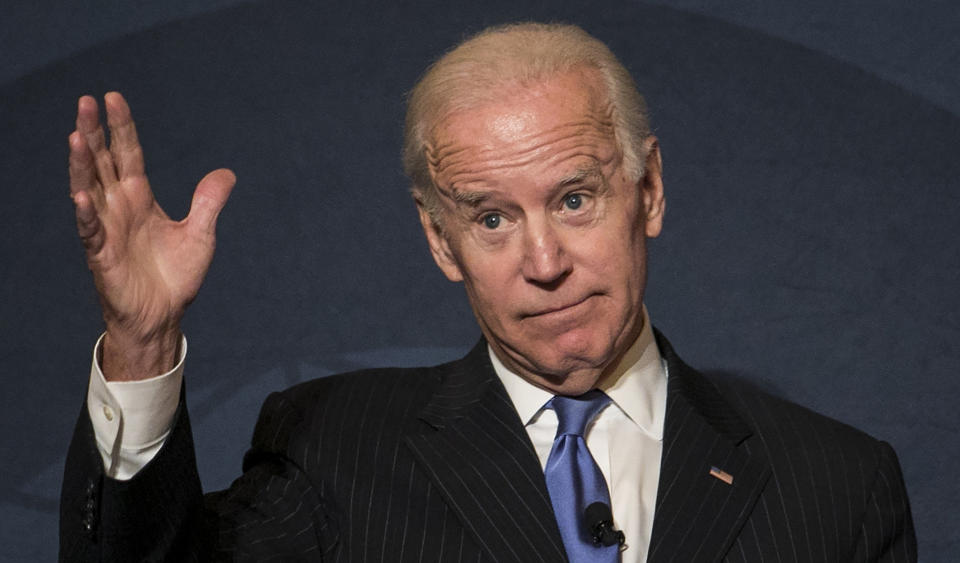 Former Vice President Joe Biden during a Chicago appearance earlier this month. (Ashlee Rezin/Sun Times via AP)