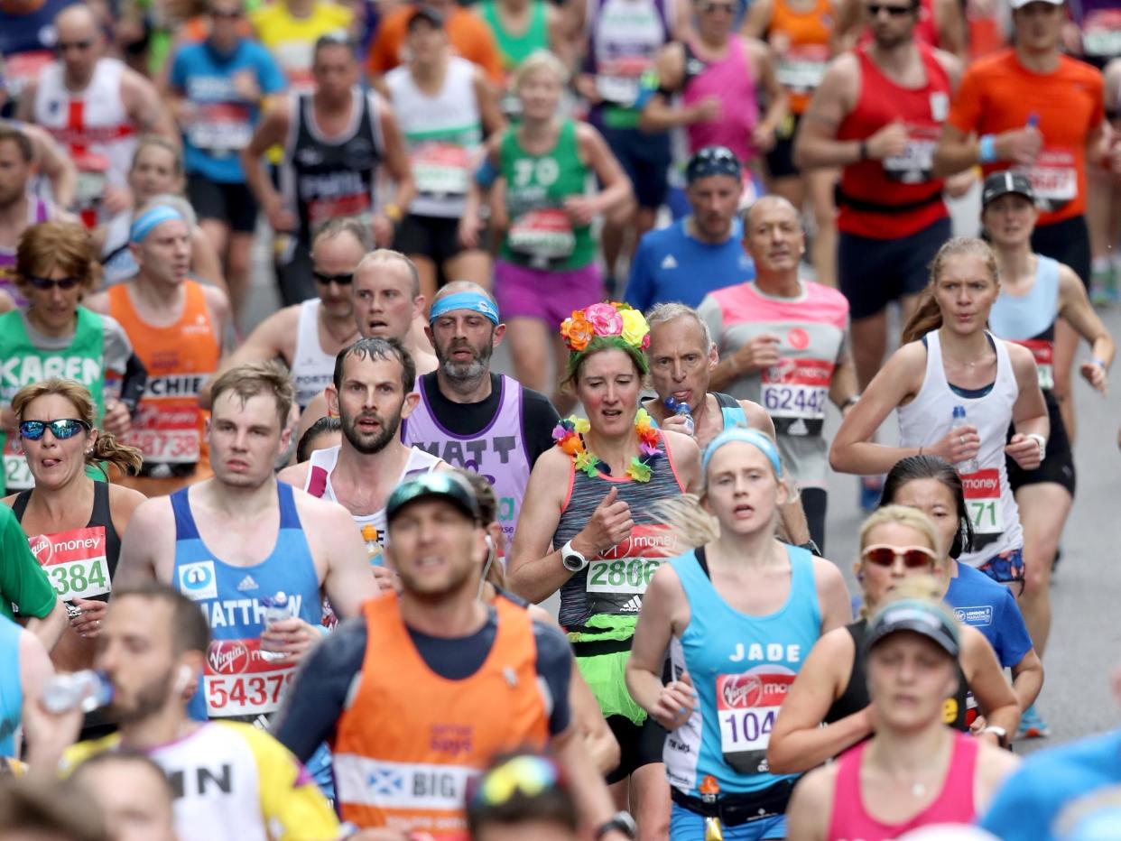 Runners take part in the 2017 London Marathon: Getty