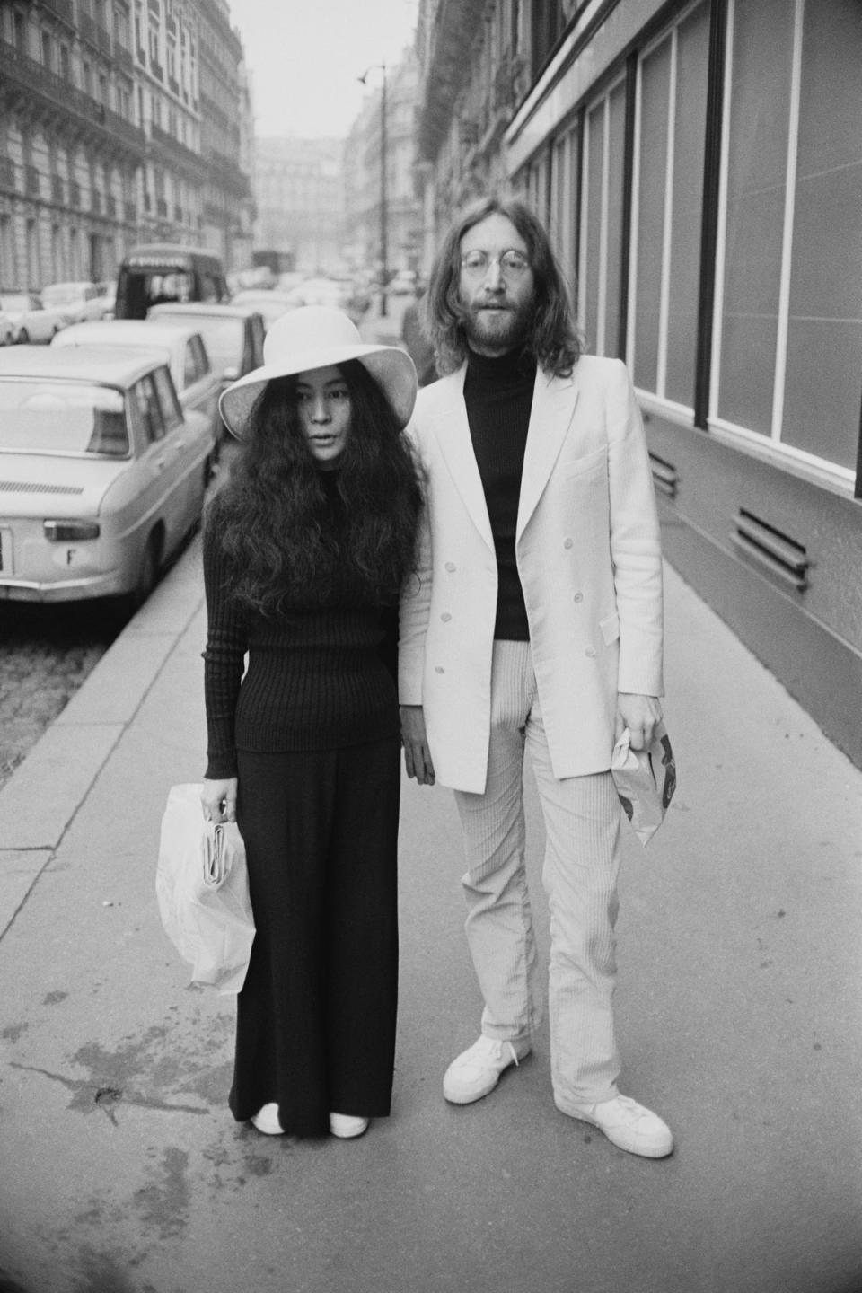 Newlyweds: Ono and Lennon on their honeymoon in Paris in 1969 (Getty Images)