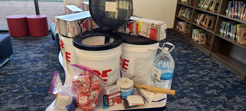 American Legion of Canyon is seeking more community donations as they work to provide safety preparedness buckets to Heritage Hills Elementary School in Canyon ISD, including items teachers and students may need in case of an emergency.