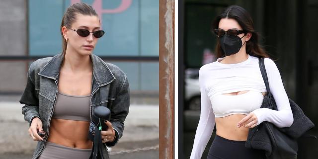 Kendall Jenner and Hailey Bieber Match in Athleisure