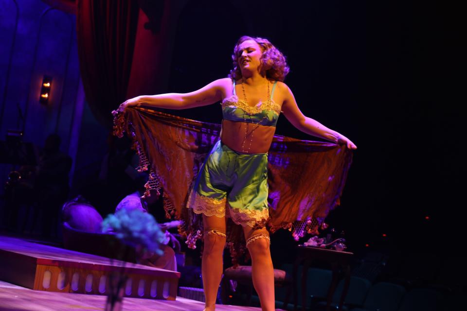 Clare Kennedy as The Girl with a Date in ASF's production of "Blues in the Night."