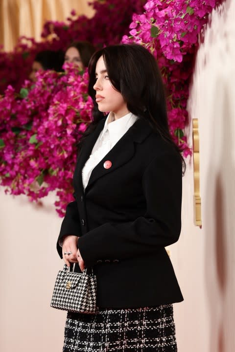 HOLLYWOOD, CALIFORNIA – MARCH 10: Billie Eilish attends the 96th Annual Academy Awards on March 10, 2024 in Hollywood, California. (Photo by Arturo Holmes/Getty Images)