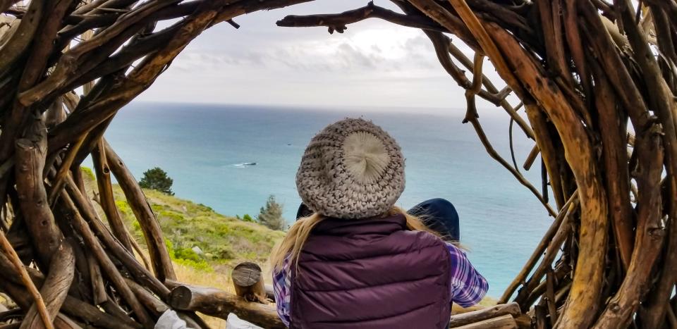 At Treebones, glampers can sleep in a yurt, designer treehouse, or huts.