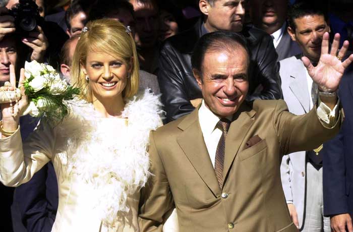Cecilia Bolocco y Carlos Menem