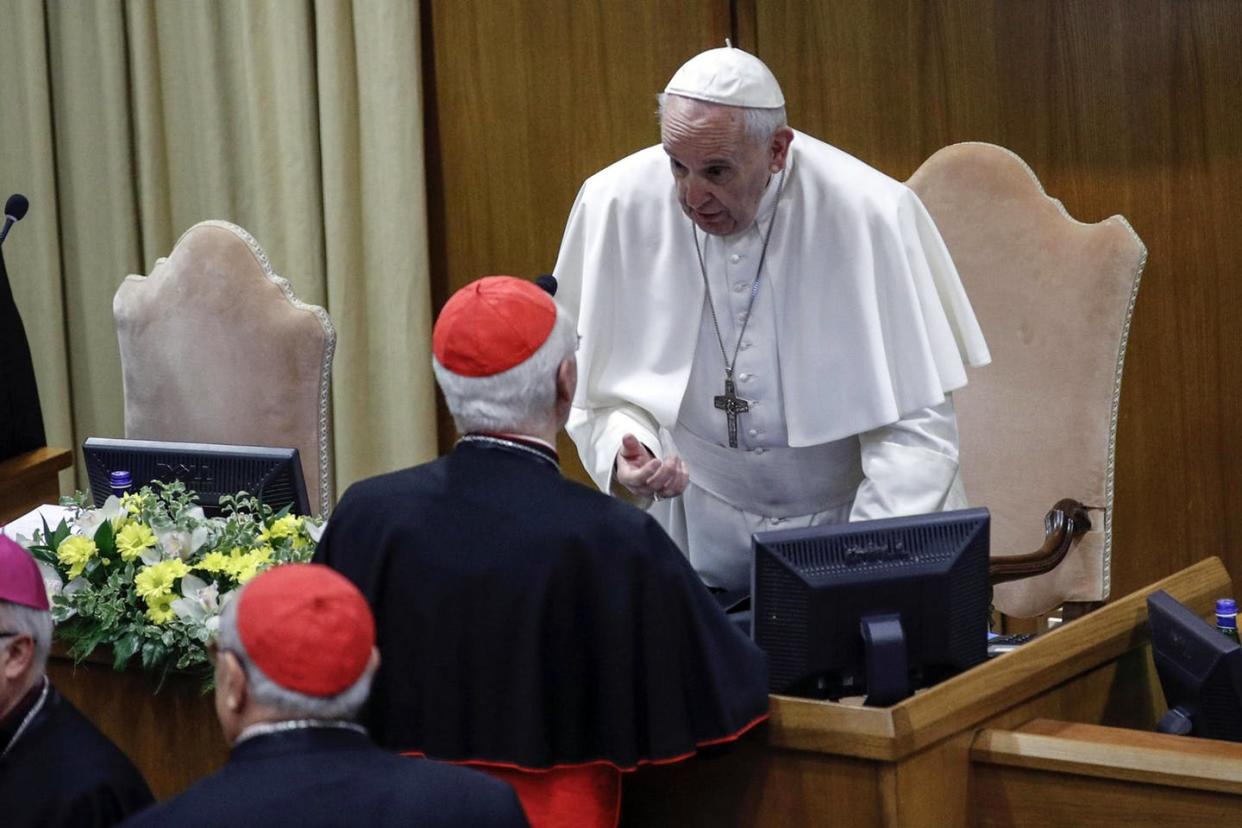 <span class="caption">The pope can order religious investigations that can allow the Vatican to swiftly take action.</span> <span class="attribution"><a class="link " href="http://www.apimages.com/metadata/Index/Vatican-Sex-Abuse/56498a2171b146c09c65e068a717af43/154/0" rel="nofollow noopener" target="_blank" data-ylk="slk:Giuseppe Lami/Pool Photo via AP;elm:context_link;itc:0;sec:content-canvas">Giuseppe Lami/Pool Photo via AP</a></span>