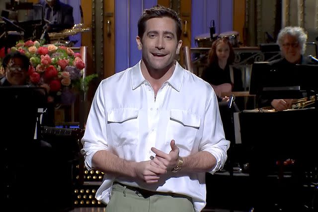 <p>Saturday Night Live/YouTube</p> Jake Gyllenhaal on 'Saturday Night Live'