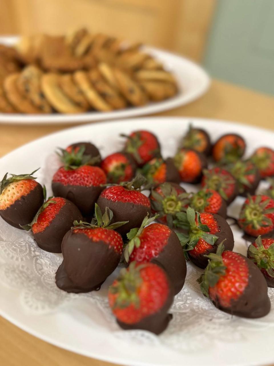 Chocolate dipped strawberries are a go-to Valentine’s Day treat that can be made at home. Harrison Schailey/Photo provided