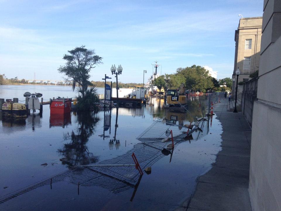 Tidal flooding continues in downtown Wilmington, N.C. after Hurricane Matthew JOHN STATON/STARNEWS PHOTO