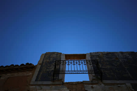 Remains of a building are seen in the old village of Belchite, in northern Spain, November 13, 2016. REUTERS/Andrea Comas