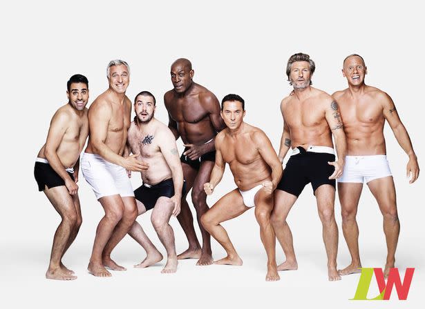 The famous men bravely stripped off. Copyright: [Loose Women]