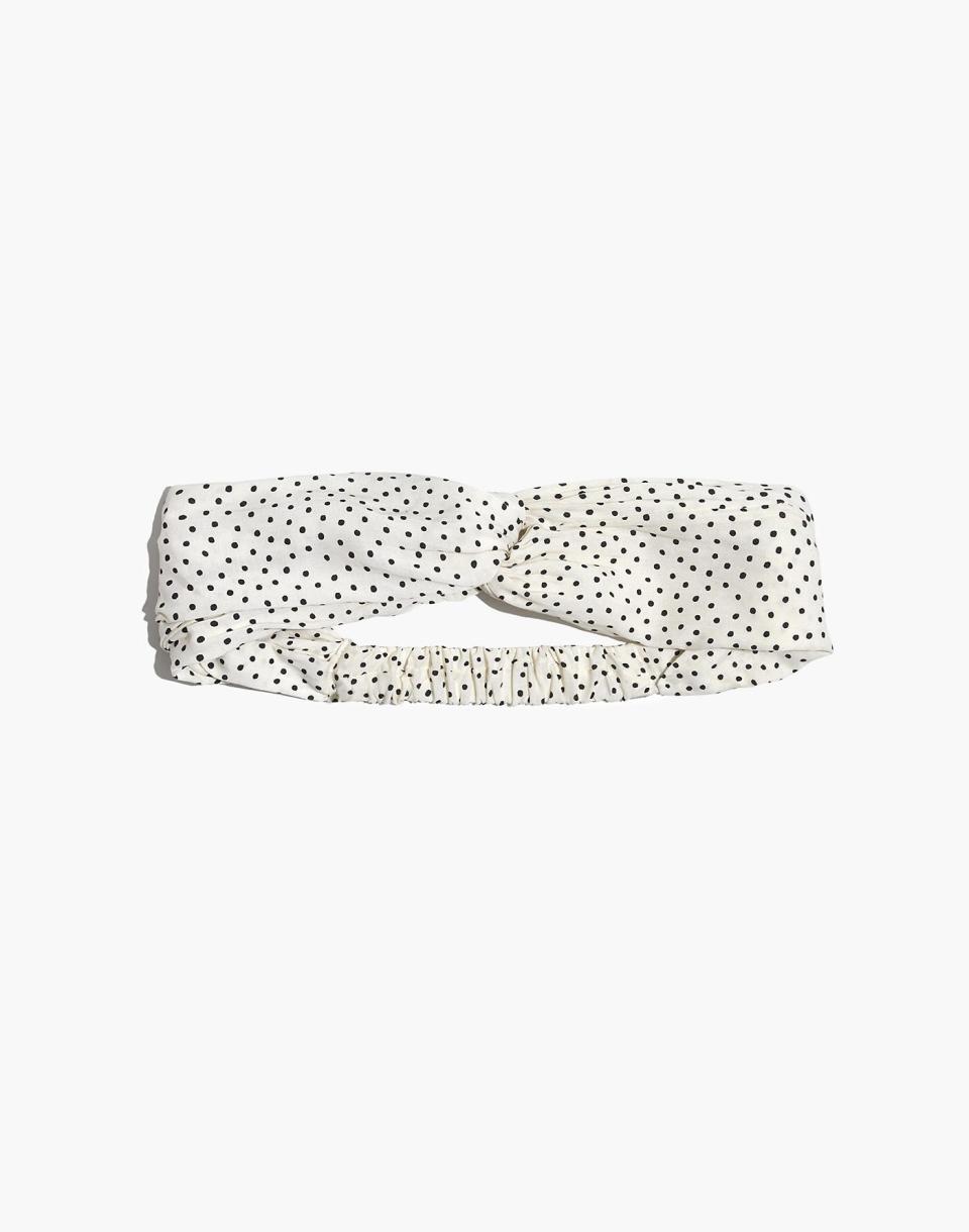 Madewell soft headband in polka dots