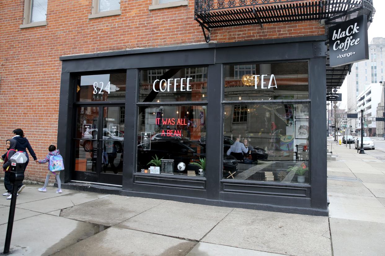BlaCk Coffee Lounge on Elm Street in Cincinnati.