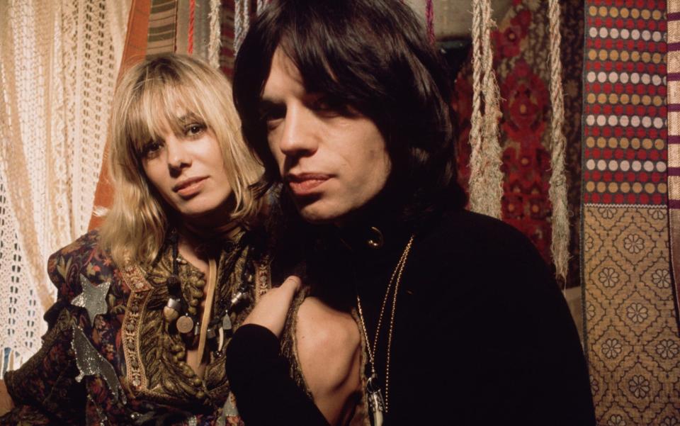 Anita Pallenberg with Mick Jagger in Performance, 1970 - Hulton Archive