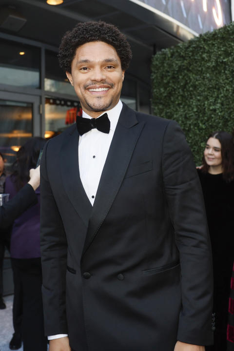 Los Angeles, CA - January 15:  Trevor Noah the 75th Primetime Emmy Awards at the Peacock Theater in Los Angeles, CA, Monday, Jan. 15, 2024. (Allen J. Schaben / Los Angeles Times via Getty Images)