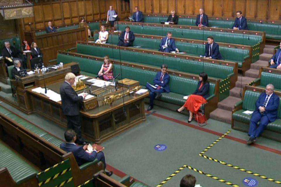 Boris Johnson in the Commons (AFP via Getty Images)