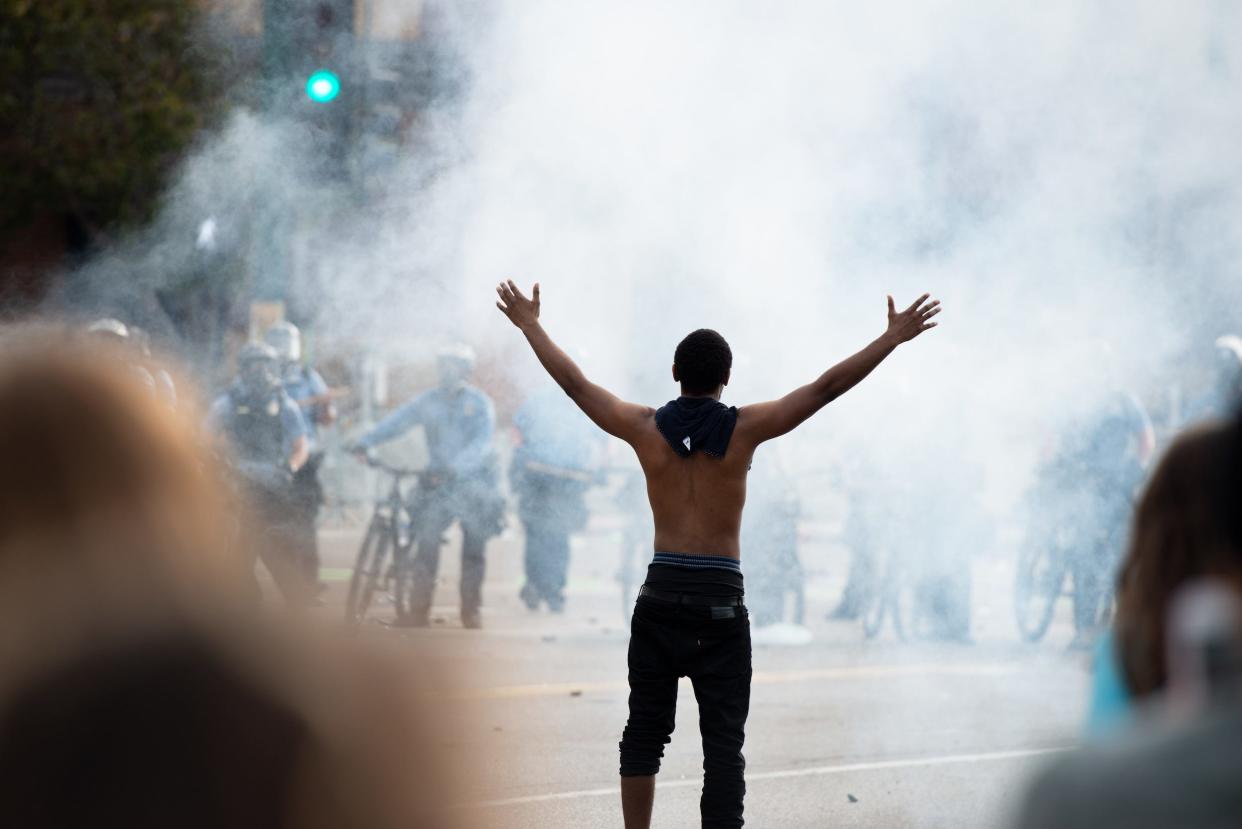 minneapolis police george floyd death tear gas protests