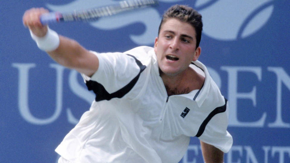 Justin Gimelstob at the 1995 US Open. (Photo by PL Gould/Images Press/Getty Images)