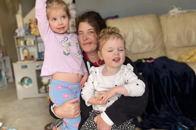 Clare Rapley with her grandchildren