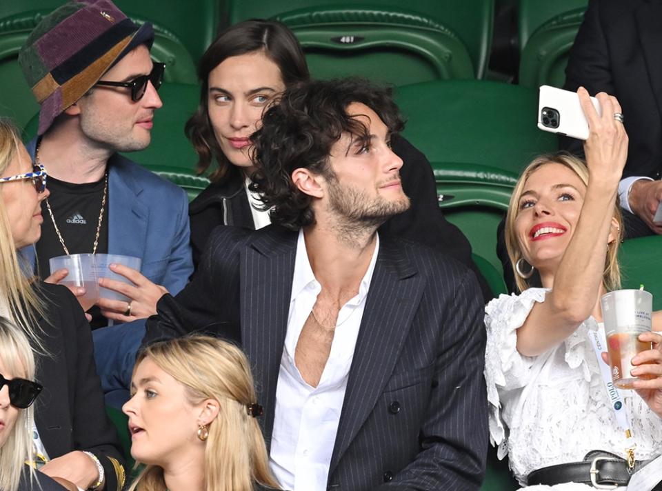 Alexa Chung, Tom Sturridge, Oli Green, Sienna Miller, Wimbledon 2022