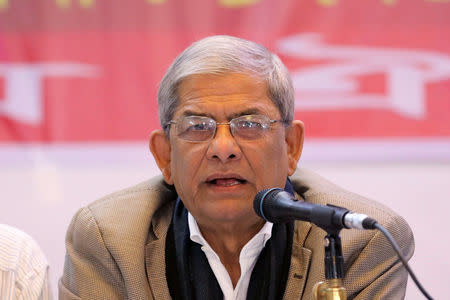 Mirza Fakhrul Islam Alamgir, secretary general of the Bangladesh Nationalist Party (BNP), is pictured during a media briefing in Dhaka, Bangladesh, December 17, 2018. REUTERS/Mohammad Ponir Hossain