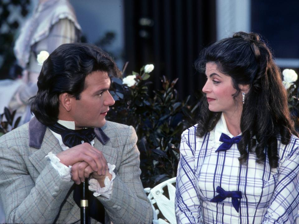 Patrick Swayze and Kirstie Alley in "North and South."