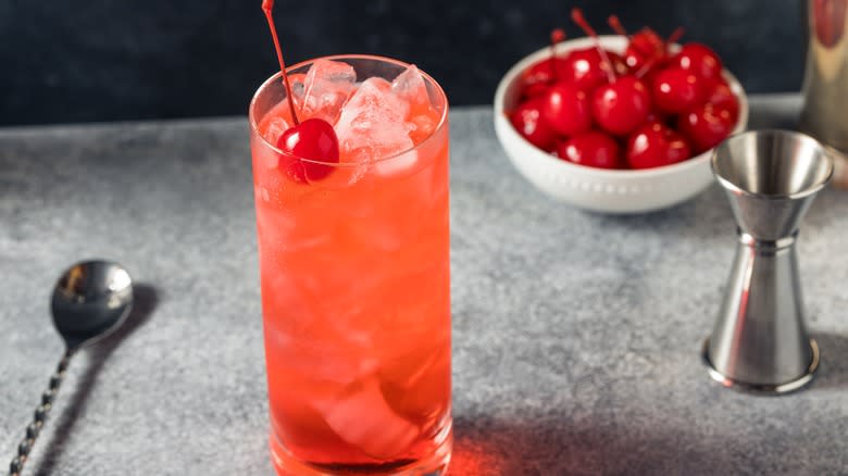 Dirty Shirley with cherries