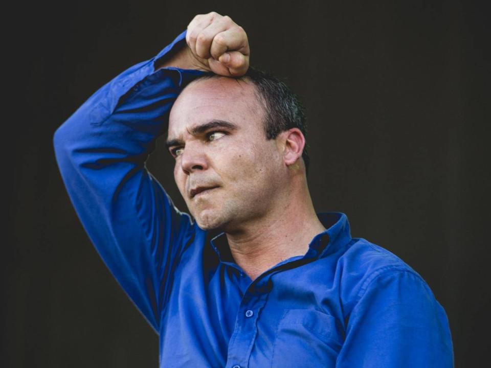 Samuel T. Herring during Future Islands' set (Photo: Eli Johnson)