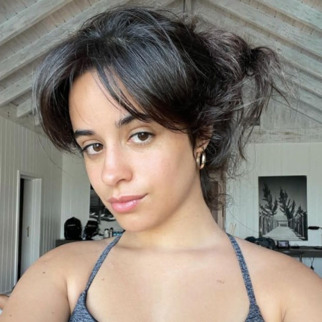 Camila Cabello en una de las fotos que ha compartido durante sus vacaciones credit:Bang Showbiz