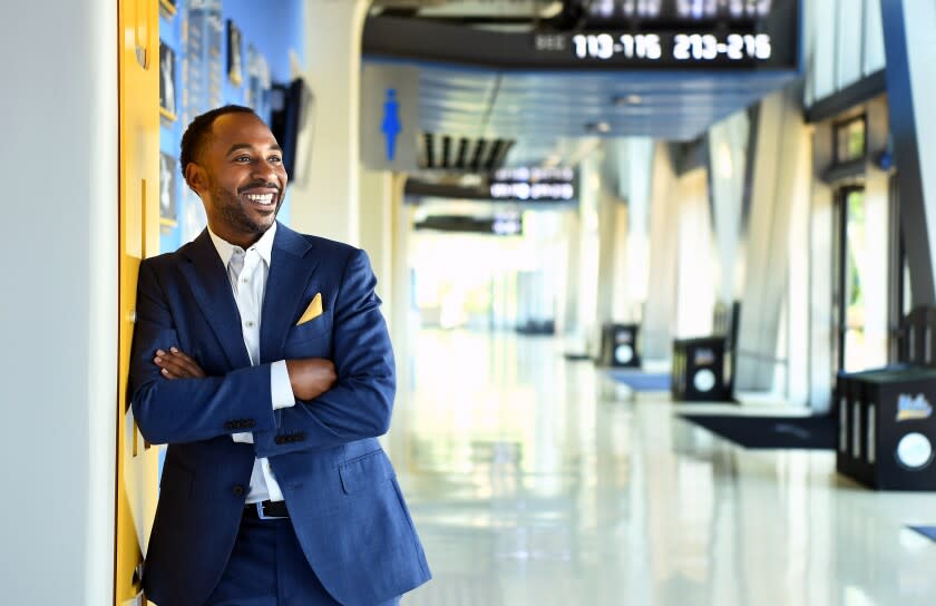 -SP- June 17, 2021: New UCLA athletic director Martin Jarmond. (Wally Skalij / Los Angeles Times)