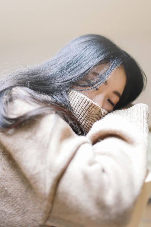 Ulzzang Style, Korean Fashion, Adorable, sleeping, sweater: 