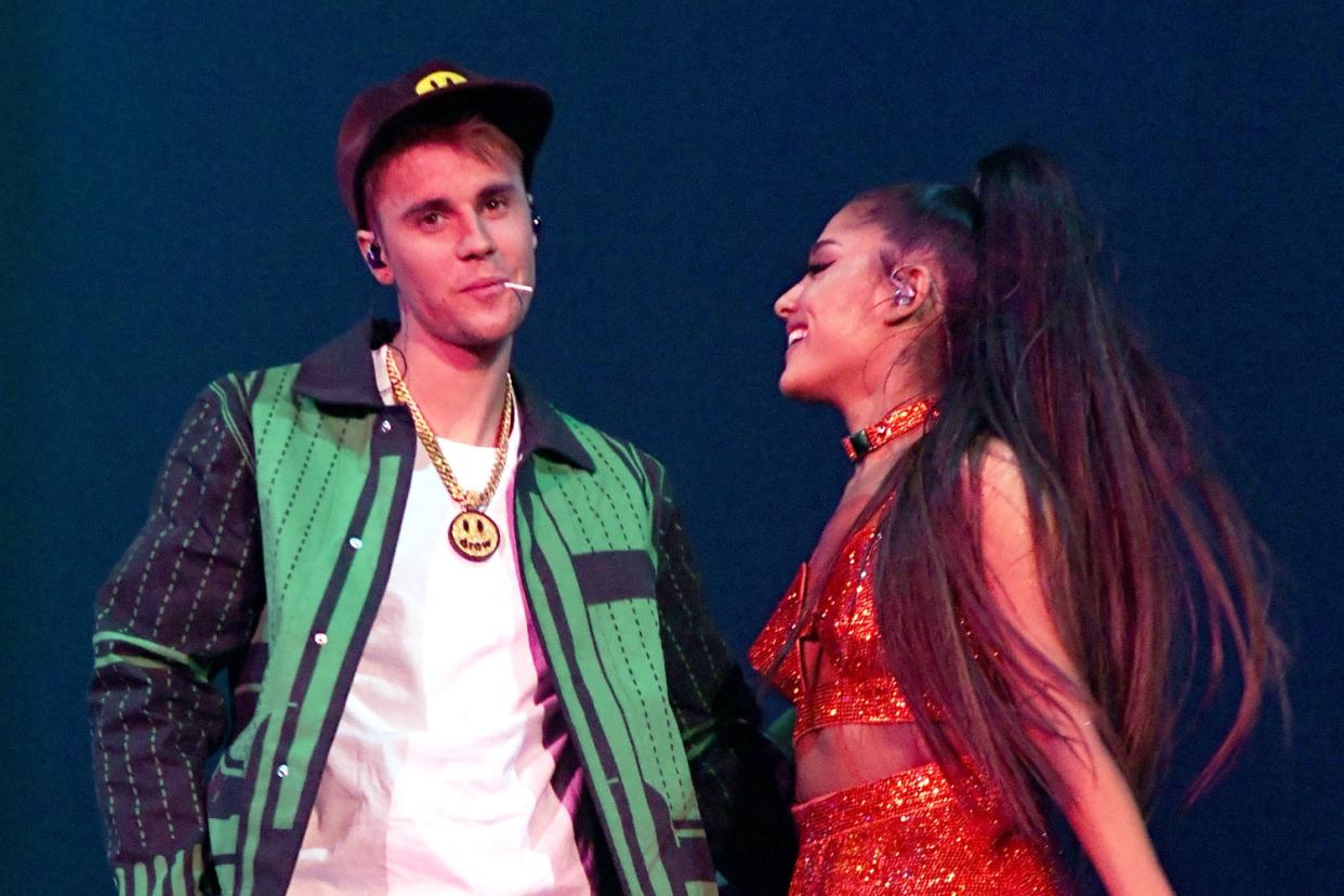 Ariana Grande holte beim Coachella Justin Bieber auf die Bühne. (Bild: Getty Images)