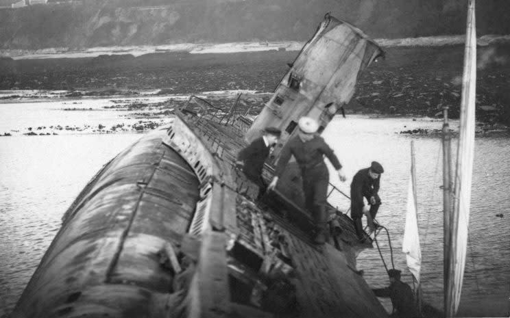They show deadly German U-boats washed up on the Cornish coast (Historic England)