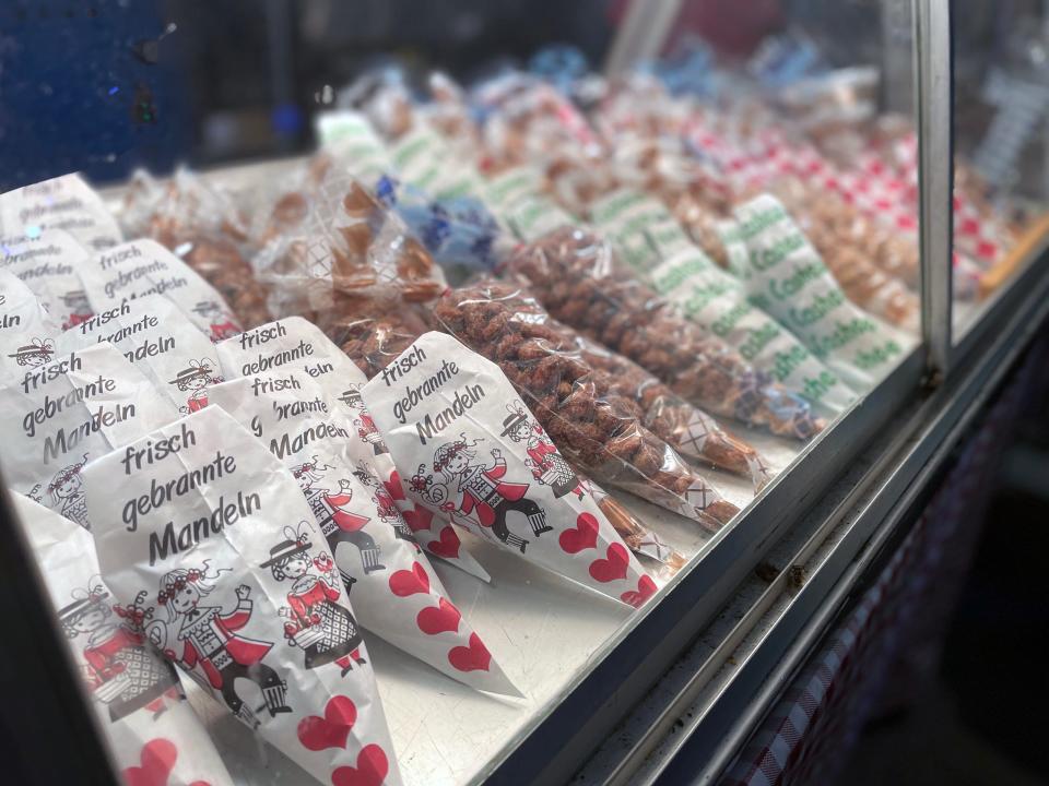 German roasted nuts for sale at Christkindlmarkt in Bethlehem, Pa.