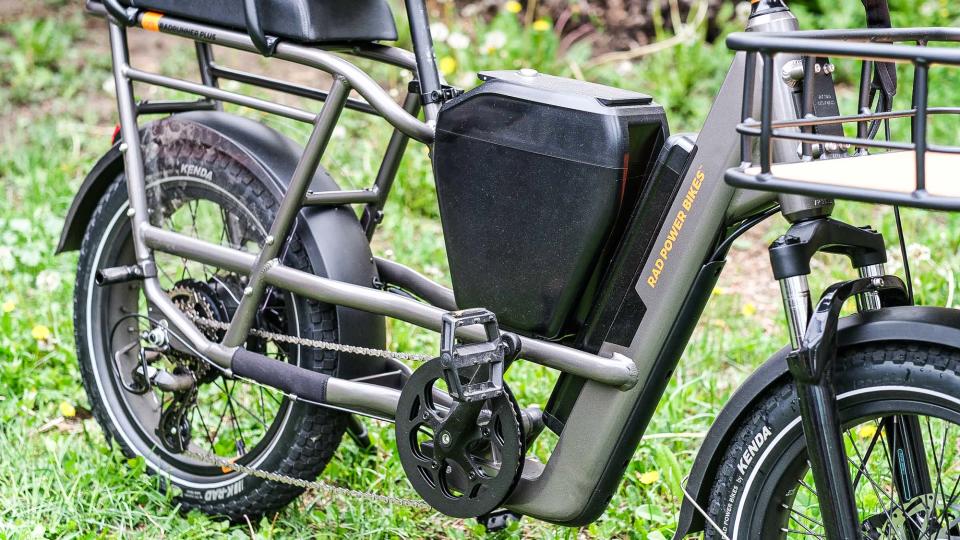 Radpower RadRunner 3 Plus e-bike in backyard