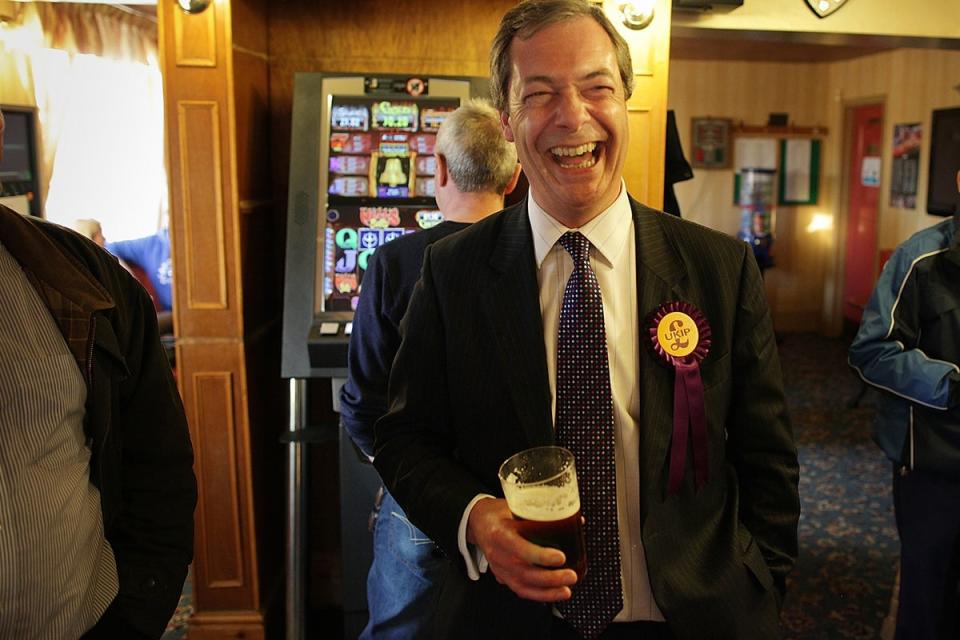 Nigel Farage on his 50th birthday