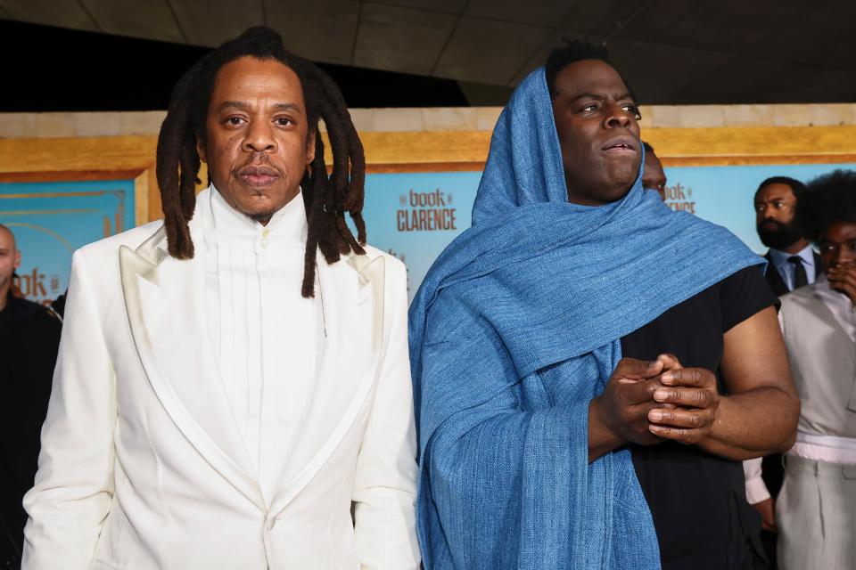 Jay-Z and Jeymes Samuel at the Los Angeles premiere of *The Book of Clarence* at the Academy Museum on January 5, 2024 in Los Angeles, California.