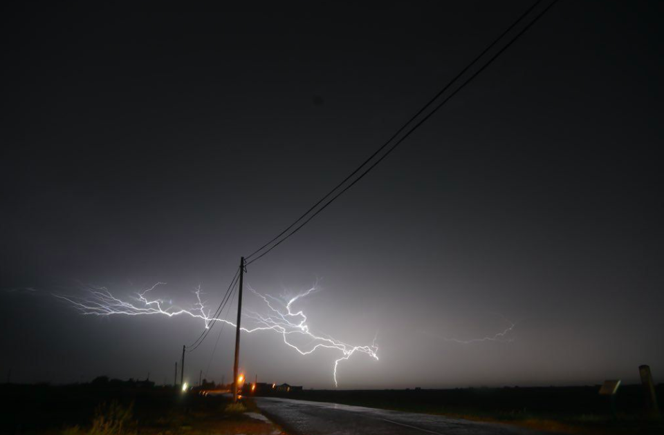 Eastbourne in East Sussex is said to have seen about 1,000 lightning strikes in an hour (PA/Susan Pilcher)