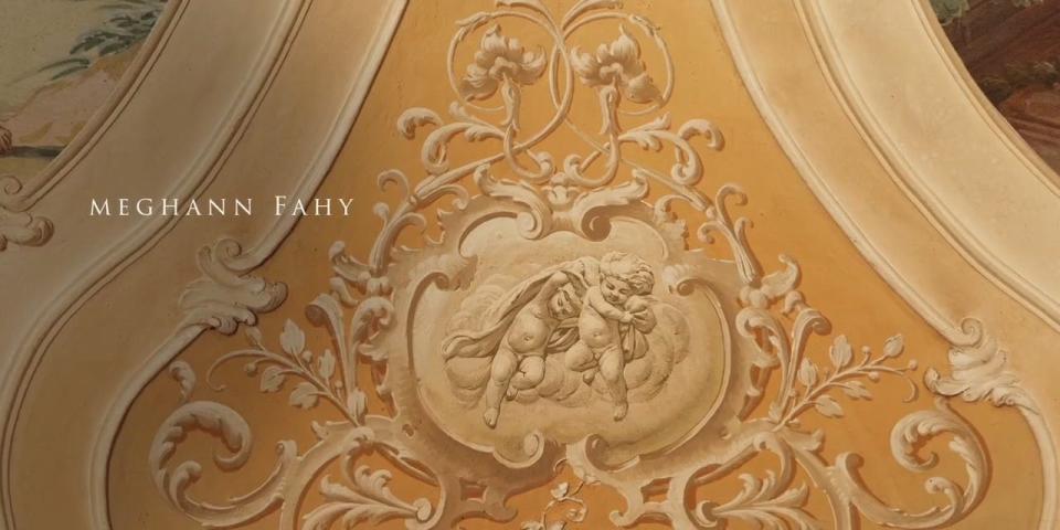 Meghann Fahy's name in "The White Lotus" opening credits.