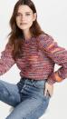 <p>Add some color to your wardrobe with this vibrant <span>En Saison Puff Sleeve Space Dye Crew Neck Sweater</span> ($75). It looks great with classic denim or a black skirt.</p>